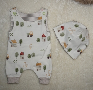 Frhchen---Newborn---Baby-Strampler-Gr-39---Bauernhof---Frhchenkleidung