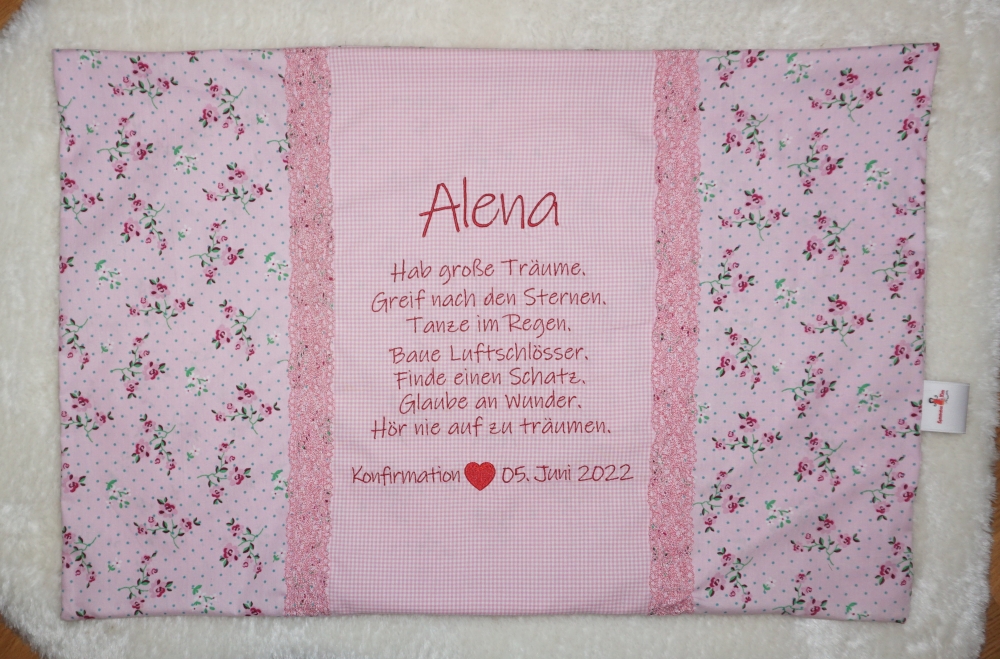 Bild 1 von  Namenskissen - Konfirmation - Kommunion - Jugendweihe - Hülle und Inlett - 40x60 cm