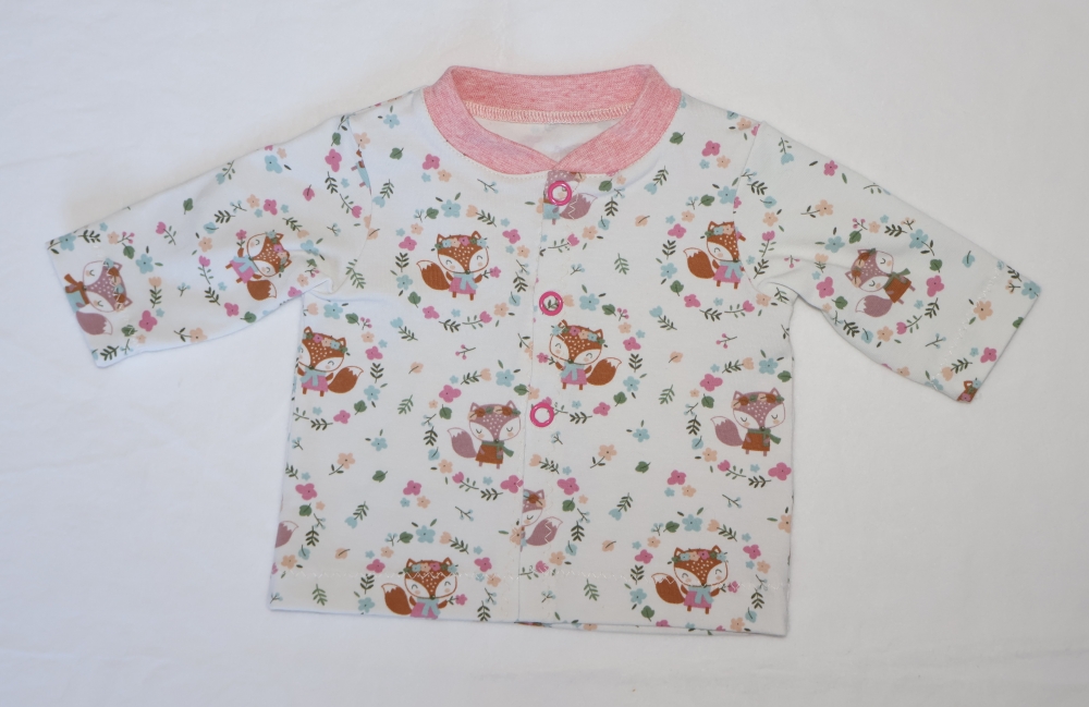 Bild 1 von New Born Baby Set - Jäckchen, Pumphose & Mütze -  Biojersey Liese und Lotte weiß Gr. 44
