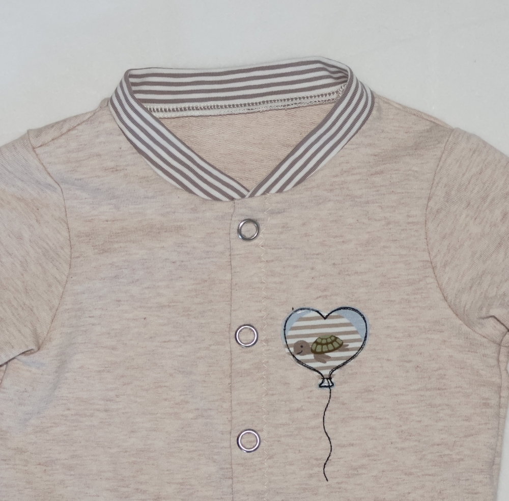 Bild 1 von Baby Set - Jacke, Pumphose & Mütze Blau/ Hellbeige Gr. 62/68