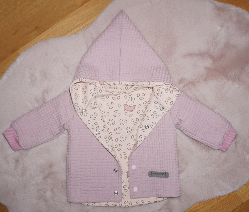 Bild 1 von Übergangsjacke - Babyjacke - Pumphose - Mütze - Waffelpique/Jersey Häschen