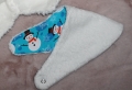 Bild 4 von Set - Babymütze Kindermütze Wintermütze KU 48/50 und Halstuch - Jersey blau Schneemann & Teddyfell