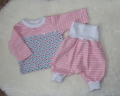 Schönes Baby Set - Pullover & Pumphose Gr. 56 Rosa