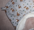Bild 2 von Set - Babymütze Kindermütze Wintermütze und Halstuch - Jersey grau Reh & Teddyfell