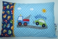 Namenskissen, Kuschelkissen Motiv Abschleppwagen & Name 20x30 cm