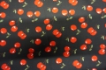 Bild 3 von Baumwollstoff-Webware- rote Kirschen auf Schwarz