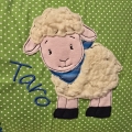Bild 9 von Niedliche Affen Kissen - Personalisierte Kissen, Geschenk zur Geburt, Kissen mit Namen  / (Hauptfarbe) grau Punkte / (Kissenvariante/Größe) 30x40cm Hülle&Inlett / (Stickmotiv) Affe am Ast