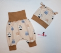 Newborn Baby Set - Pumphose & Mütze - Little Safari BIO Jersey Gr. 50-62
