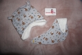 Bild 1 von Set - Babymütze Kindermütze Wintermütze und Halstuch - Jersey grau Reh & Teddyfell  / (Größe) KU 36-38