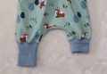 Bild 8 von Süße Baby Pumphose, Mütze & Halstuch Gr. 50-68, Jersey grün Fuchs Geburt, Geschenk, Newborn