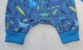 Bild 4 von Newborn Baby Set - Pumphose & Mütze Sweatstoff Blau - Dinos Gr. 50-62
