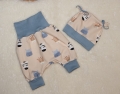 Newborn Baby Set - Pumphose & Mütze - Little Safari BIO Jersey Gr. 50-62