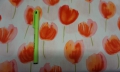 Bild 2 von Baumwollstoff-Webware- orangene Tulpen auf Weiss