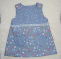 Bild 1 von Kleid - Tunika - Hängerchen  Gr. 80/86 - blau Blumen Herzen