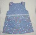 Kleid - Tunika - Hängerchen  Gr. 80/86 - blau Blumen Herzen