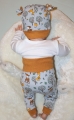 Bild 9 von 2 tlg. Baby Newborn-Set  Gr. 56 - Legging - Hose und  Mütze  - Jersey  hellgrau Reh/Fuchs