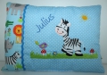 Bild 1 von Kuschelkissen, Namenskissen Zebra & Vöglein 20x30 cm