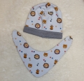 Bild 6 von Baby Set - Babyjacke, Pumphose,  Beanie & Halstuch Gr. 74/80 - Jersey Safari Tiere, Geschenk, Geburt