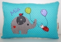 Bild 1 von Namenskissen, Kuschelkissen mit Name, Elefant & Luftballons 20x30 cm