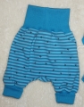 Bild 3 von 3 tlg Baby Erstlings-Set - Pumphose, Mütze & Halstuch - blau Streifen Sterne - Neugeborenen Geschenk