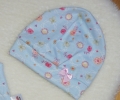Bild 3 von Baby Set - Süßer Sommer Strampler  & Mütze Gr. 56 - hellblau Blumen