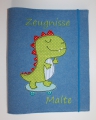 Bild 1 von Zeugnismappe mit Namen bestickt, personalisiertes Geschenk zur Einschulung für Jungen und Mädchen