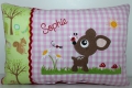 Namenskissen - Kuschelkissen - Kleines Reh auf Wiese - 20x30cm 