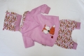 Newborn Baby Set - Babyjacke - Pumphose & Mütze Jersey Rosa Fuchs Gr. 50-62