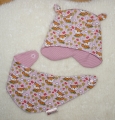Bild 5 von Baby Pumphose, Mütze  & Halstuch - Jersey rosa Füchse