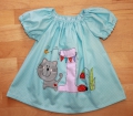 Geburtstag - Tunika - Bluse  - Doodle Stickerei Katze