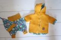 Baby Set - Übergangsjacke- Babyjacke, Pumphose und Zipfelmütze Gr. 56