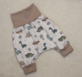 Süße Pumphose Jersey Dinos Creme Gr. 56-92 Baby, Kind, Junge, Mädchen, Baby Hose, Geschenk, Geburt