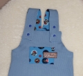 Bild 2 von Baby Latzhose Gr. 68/74 - Waffeljersey blau Piraten