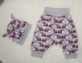 Bild 4 von New Born Baby Set - Pumphose & Mütze Jersey Grau Marienkäfer Gr. 50-68
