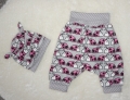 Bild 4 von Newborn Baby Set - Pumphose & Mütze Jersey Grau Marienkäfer Gr. 50-68