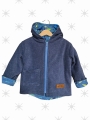 Bild 4 von Baby Jacke mit Kapuze Gr. 92 - Übergangsjacke  Jersey Dino blau - Junge