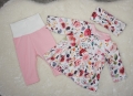 Bild 6 von New Born Baby Set - Pullover, Legging & Stirnband Gr. 56 Rosa/Blumen