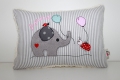 Bild 2 von Namenskissen, Kuschelkissen mit Name, Elefant & Luftballons 20x30 cm