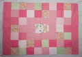 Kuscheldecke, Babydecke , Patchwork, Rosa,  ganzjährig