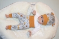 Bild 8 von 2 tlg. Baby Newborn-Set  Gr. 56 - Legging - Hose und  Mütze  - Jersey  hellgrau Reh/Fuchs