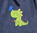Bild 5 von Baby Jacke mit Kapuze Gr. 92 - Übergangsjacke  Jersey Dino blau - Junge
